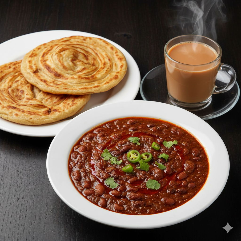 Lobia + Paratha + Tea