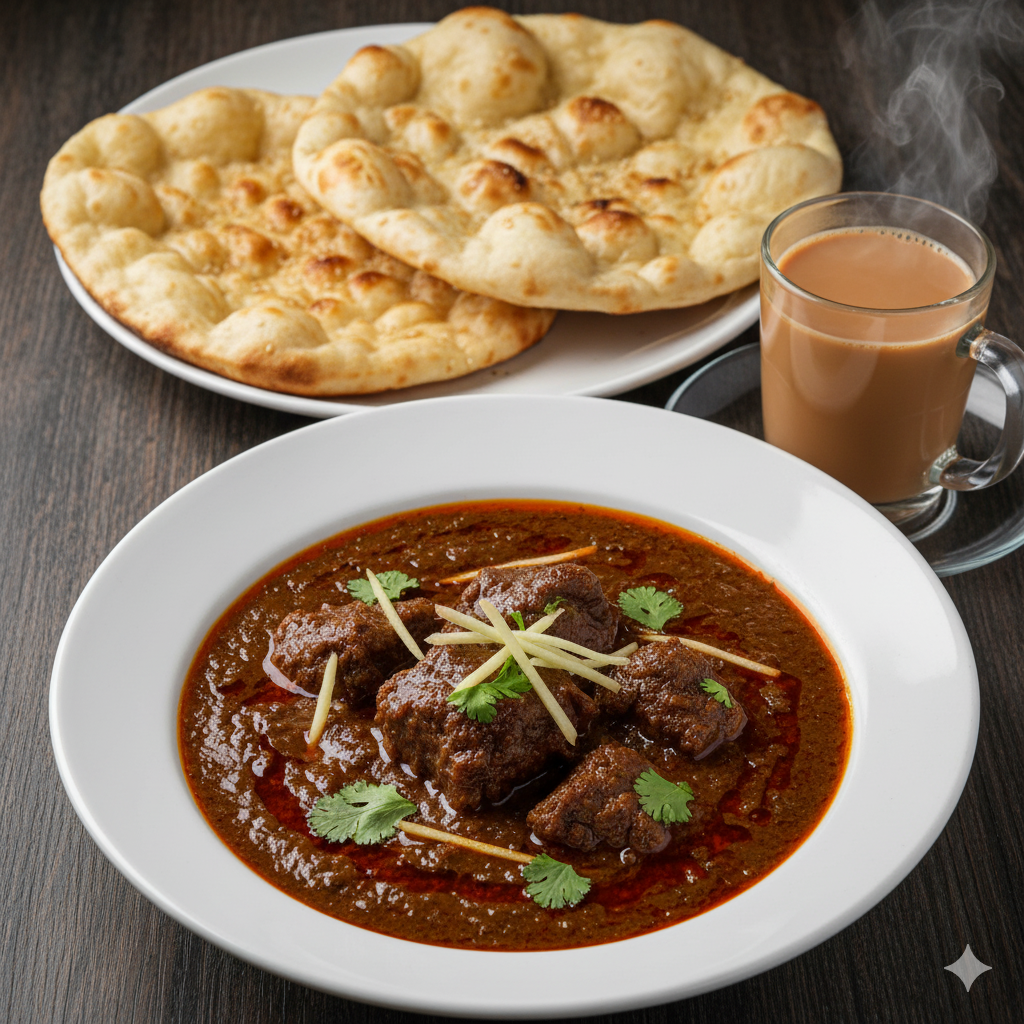 Beef Nihari With 2 Naan + Tea