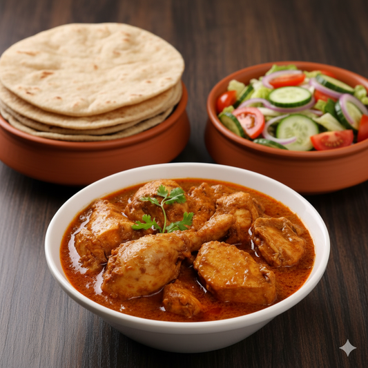 Chicken Qorma with 2 Chapati + Salad