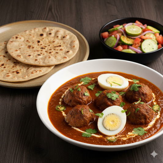 Chicken Anda Kofty with 2 Chapati + Salad