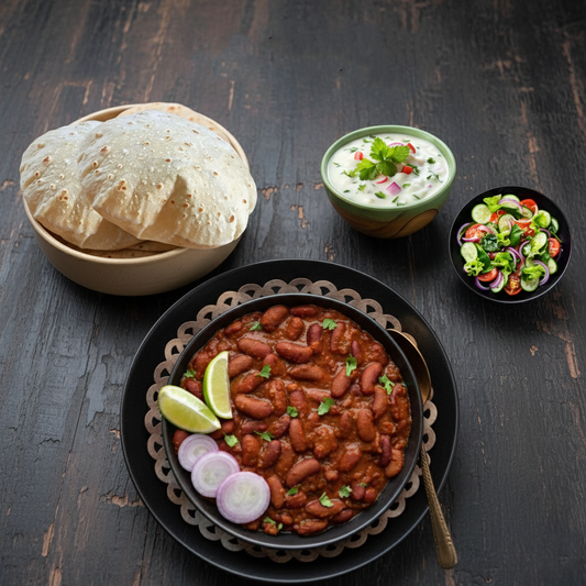 Daal Lobia with 2 Chapati + Salad + Raita