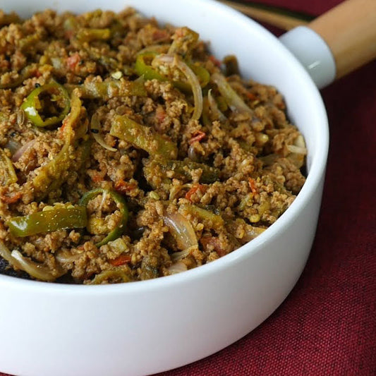 Chicken Keema Karely – Minced Chicken with Bitter Gourd