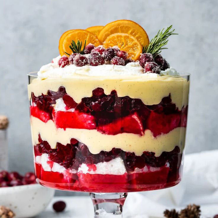 Layered Berry Custard Trifle