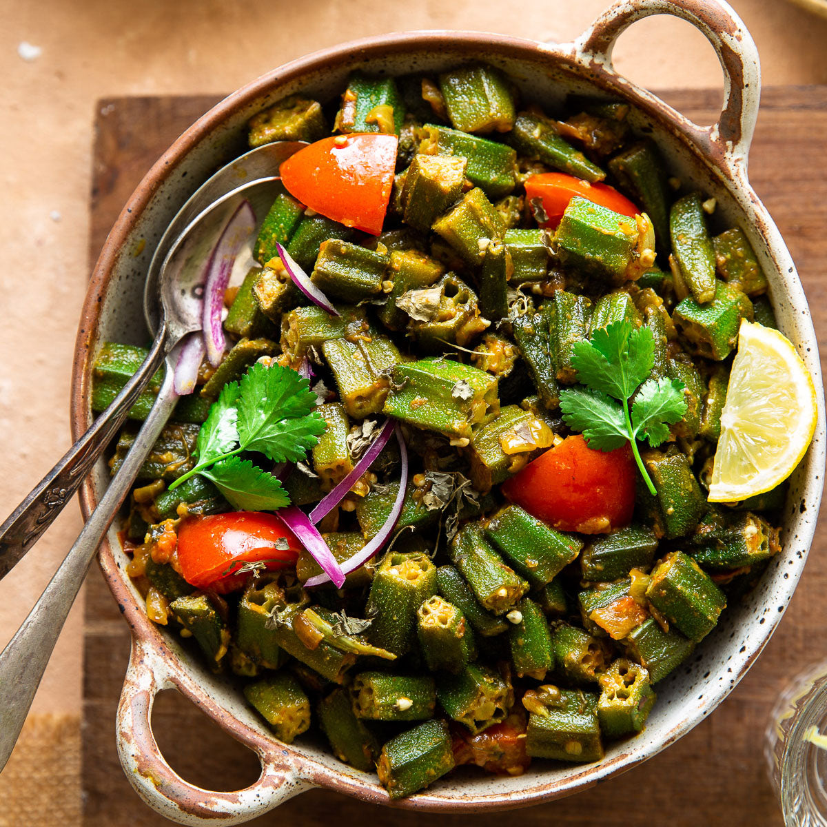 Bhindi Masala – Spiced Okra with Tomatoes & Onions